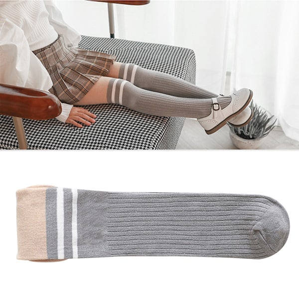 Baby Flick Tights Kammad Bomull Mjuk Håll Värmen Barnstrumpbyxor för Höst Vinter Daglig Skola M