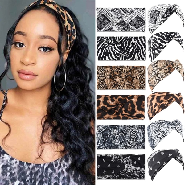 Fashion Pannband för kvinnor Elastiska Twisted Criss Cross Hair shape1