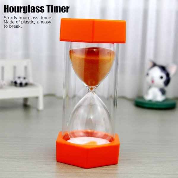 Hexagonformad Sandtimer 30 Minuter Timer Klocka för Klassrum Hem Kontor Köksbruk Orange