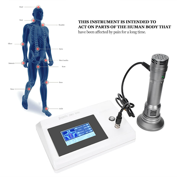 Shockwave Terapi Maskine Talje Krops Smertelindring Massage Fysioterapi Instrument 110‑240VEU Stik