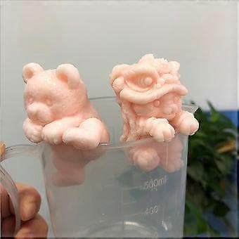 Isterningeform Silikone Sød Dyre-isterningeform 3D Kat Bjørn Isterningeform Kaffe Mælk Isterning Genanvendelig DIY Drik
