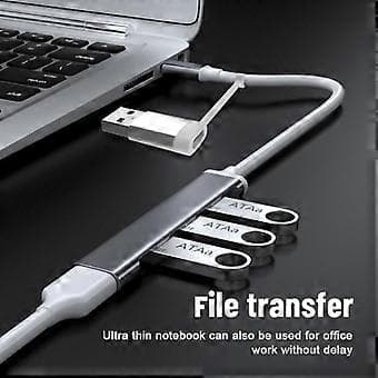 4 Portar USB-C HUB Typ-c/USB 3.0 2.0 Hub Multi Splitter Adapter OTG För Dator