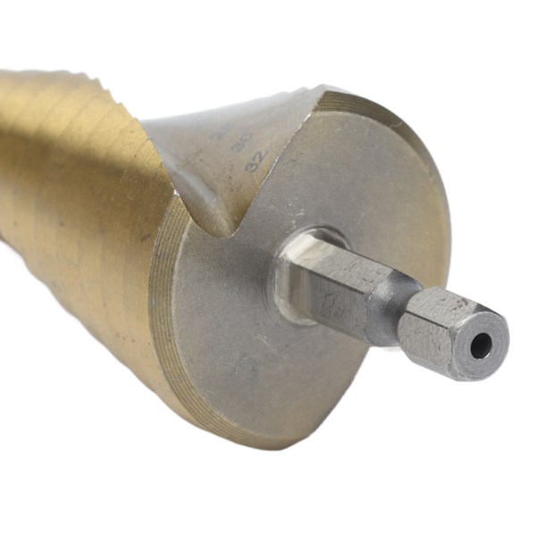 Trinbor Bit Hurtig Skift HSS Ti Belagt Spiralformet Rillende Hex Skaft Værktøj 15 Trin 4‑32mm