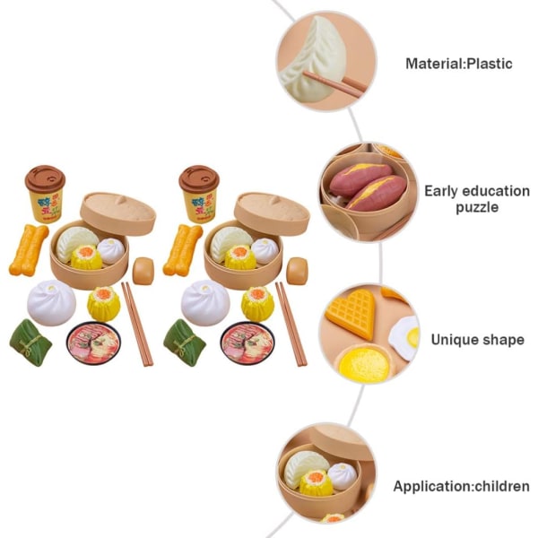 2 set barns pretend lek leksak kök matlagning leksak ångad leksak