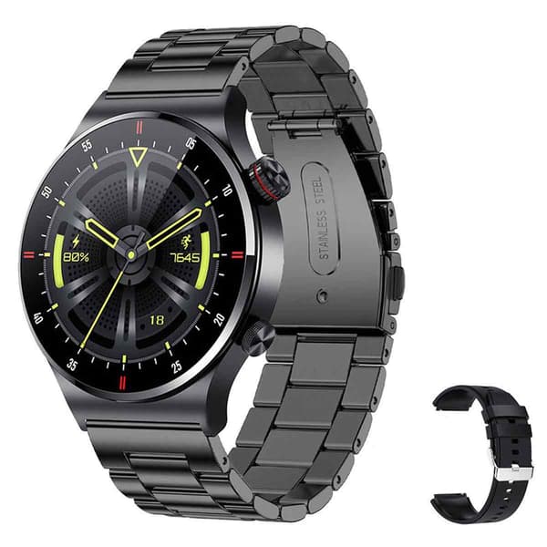Smartwatch Bluetooth Sportsur D/Rustfrit stål black