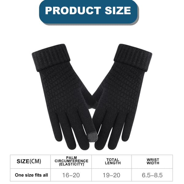 4 par dame vinter touch screen handsker varme fleeceforede strikkede handsker elastisk manchet vinter teksting handsker