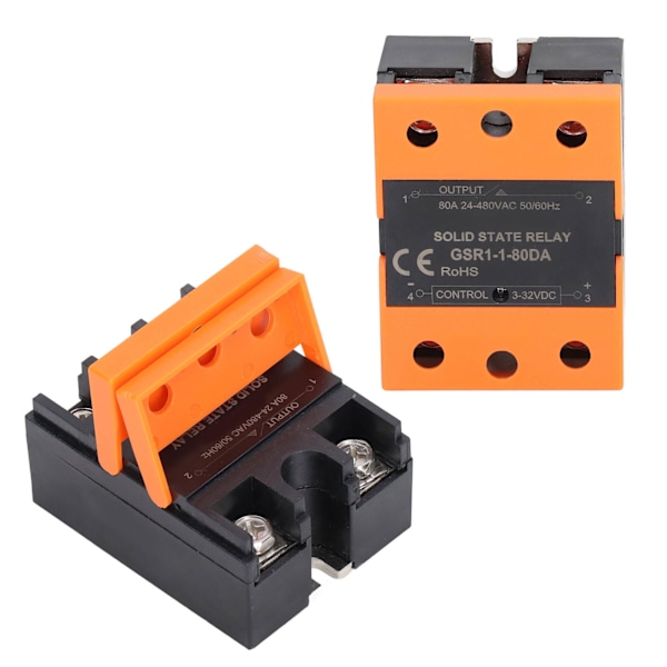 Solid State Relay SSR Ingång DC 3‑32V till Utgång AC 24‑480V för Hemmet