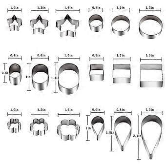 30 Stykker Kjeksutstikker Kjeksmug Cookie Cutter Bakegadget Rustfritt Stål Materiale Perfekt Gave til Bakeentusiaster