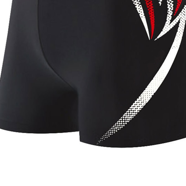 Män Badbyxor Snabbtorkande Stretch Andningsbar Slim Fit Knytband Mode Print Män Badkläder för Simning Röd XXL (100‑140kg / 220.5‑308.6lb)