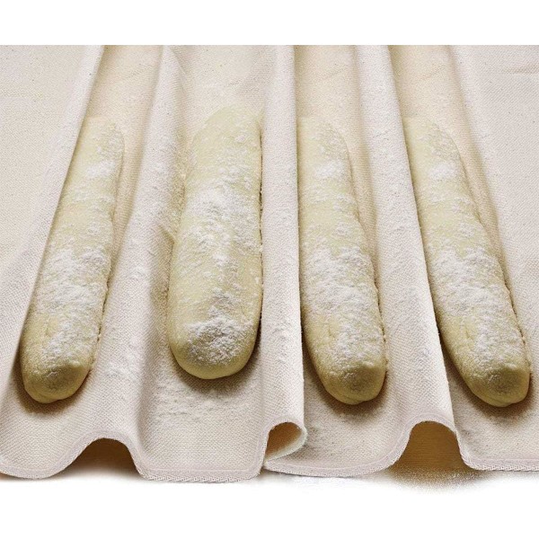 Non-Stick Bakduk för Perfekta Bröd, Helt Naturligt Säker Jäsduk Absorberande Material, Formningsverktyg för Baguetter Limpor Ciabatta (75 cm)