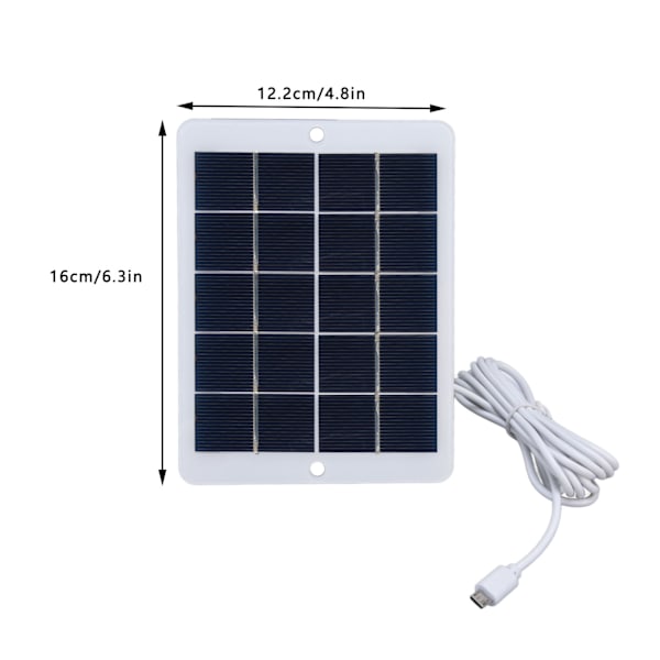 Utomhus 3W 5V Polysilicon Solpanelcell DIY Solladdare Generator för Mobiltelefon