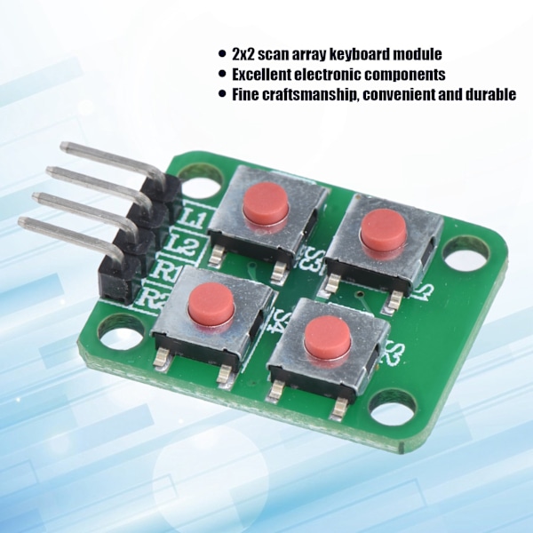 5 stk. 2x2 Scan 4-knaps tastaturmodul array-tastnøglemodul til elektrisk styring