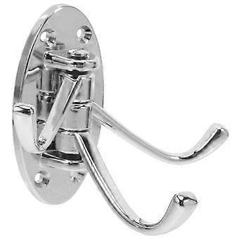 Vridbar Klädkrok Fällbar Solid Metall Kraftig Svängarm Trippelkrok Väggmonterad Hängare för Badrum Kök Sovrum - Stil B (Silver)