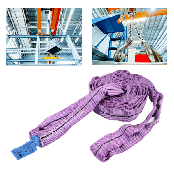 Løfteslynge Hejsestropper 1T Polyester Rigging Stropper Lilla til Transport