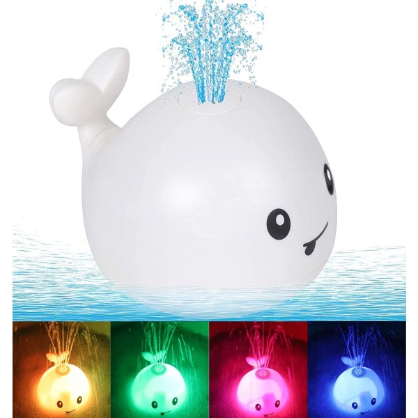 Baby Bath Toys for Kids, Light Up Whale Bath Toys, Induction