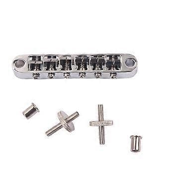 Pläterad Tune Matic Stall Justerbar LP Gitarrstall för Gitarrer