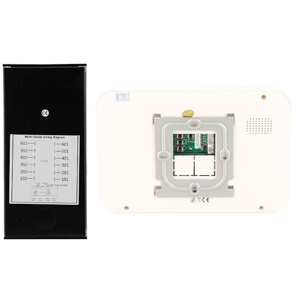 5 Lejligheder 7in 1000TVL HD Videodørtelefon Intercom Dørklokke Ir cUT Kamera (UK 100V 240V)