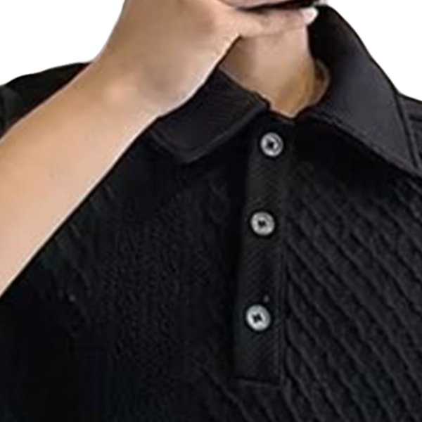 Herr Kortärmad Skjorta Knapp Nedåtvänd Krage Manlig Lös Enfärgad Skjorta för Herrar Svart 2XL