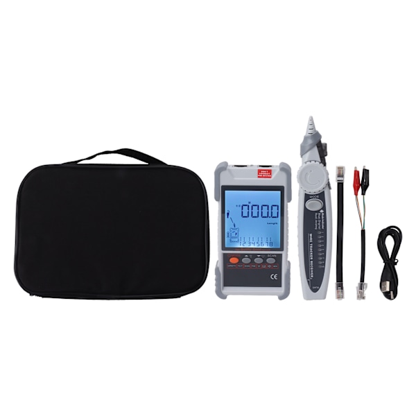 ET616 Nettverkskabeltester Multimeter Multifunksjonell Linjesøker med LCD-skjerm for kabelsortering Nettverksvedlikehold Sortering Telefonledning