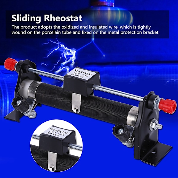 Fysik Elektrisk Skyde Rheostat Modstand Laboratorium Forskningsværktøj 1.5A 50Ω