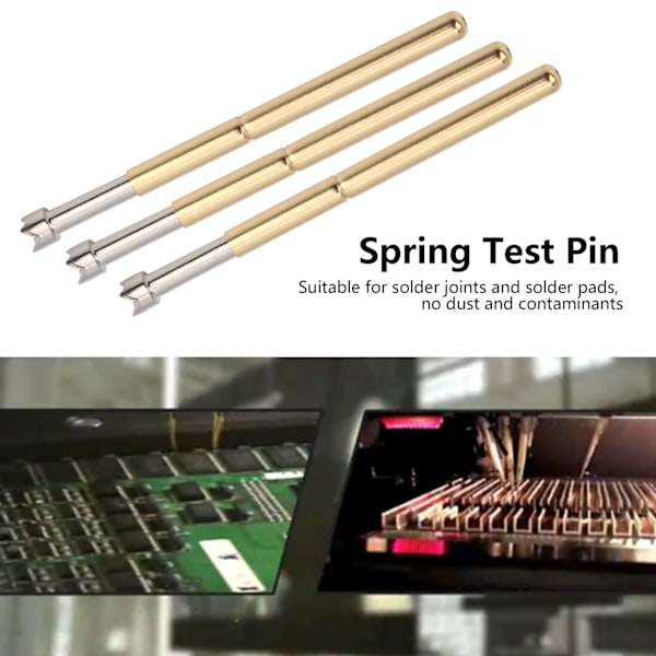 100 stk. Fjederprobe Testbelastning Kontaktpinde 4 Kløer 2mm Hardwareværktøj P125‑Q