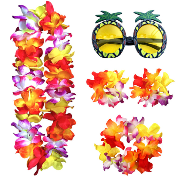 Hawaiian Headpiece Armbånd Kvinner Wreath Garland Wedding Vacati