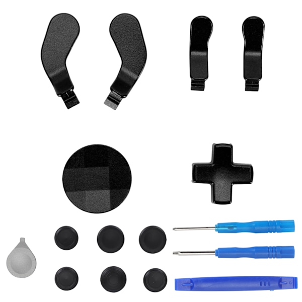 Tillbehör för Xbox One Elite Series 2 Controller Metall Thumbsticks Ersättningsdelar Kit Joysticks Paddlar Kit Svart