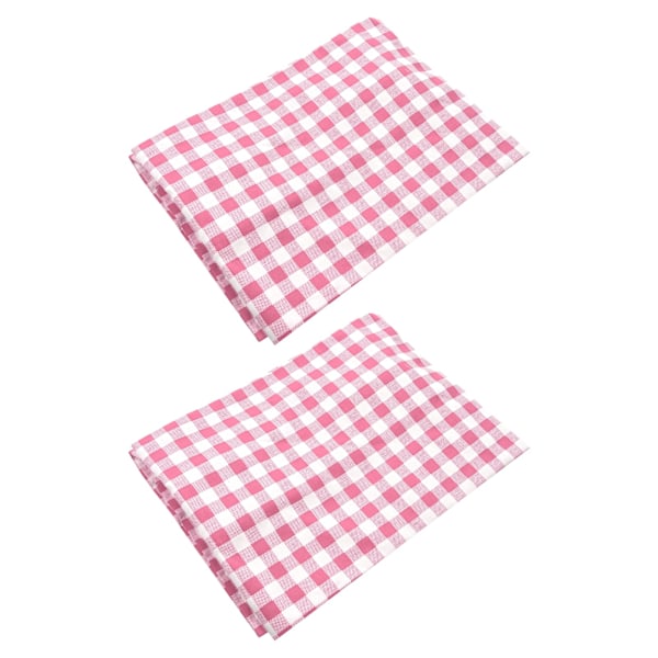 2 st Grid Design Anti Ultraviolet Bilgardin Sida Bilfönster Solskydd med Sugkopp Rosa Rutig