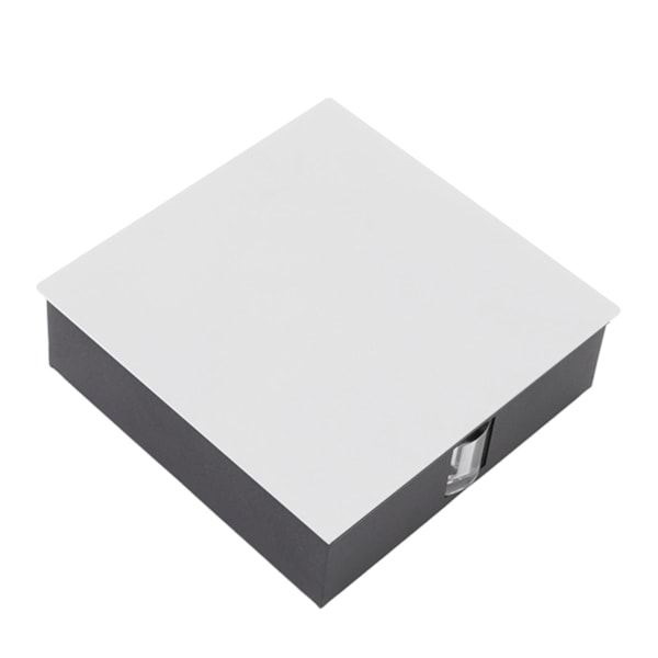 Vägglampa LED Aluminium Varmvit 6W 2LED Lysande Upp och Ner Dekorativ Vattentät Vägglampa AC85 till 265V Fyrkantig Vit Skal