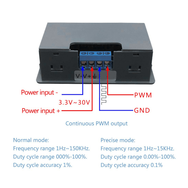 Kvadratvågssignalgenerator PWM Pulsfrekvens Arbetscykel Justerbar Modul XYPWM Switch