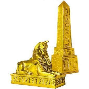1 Sæt Antik Egypten Statue Ægyptisk Obelisk Indretning Skrivebord Sphinx Figur Pynt