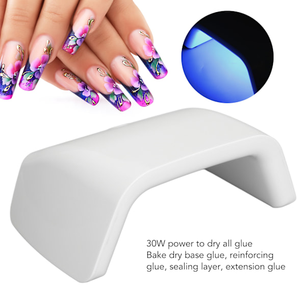 Neglelampe 30W 15 stk. Lyschips LED Manikyrlampe med USB-opladningskabel til Salon Hvid