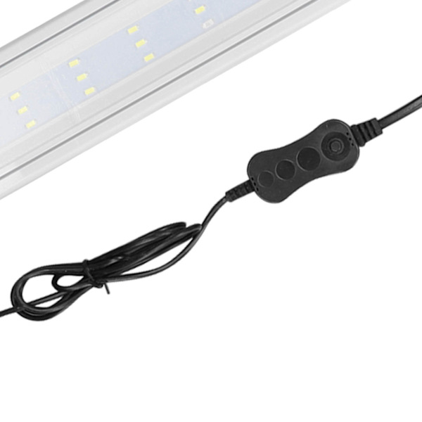 LED Akvarielys Ultra Tynd Høj Lysstyrke Knapswitch Holdbar Akvarielampe med Beslag EU Stik 220V 12W