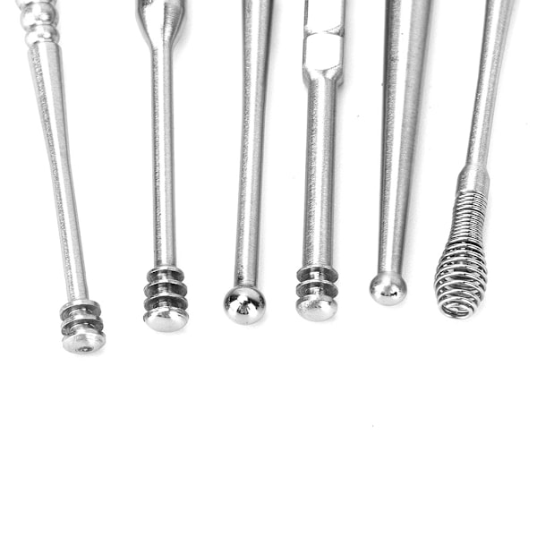 7pcs Stainless Steel Earpick Curette Ear Wax Remover Cleaner Health Care Tool