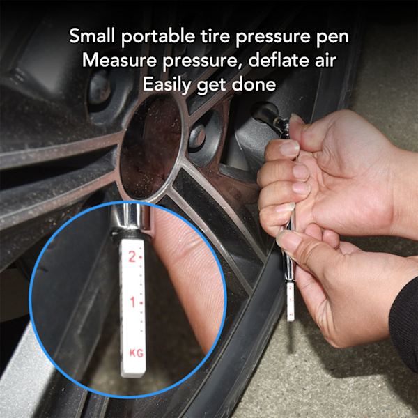 20 st Blyertspenna Däcktrycksmätare 10‑50PSI Fickbils Lastbil Bilservice Reparationsverktyg 0,7‑3,5BAR 70‑350KPa