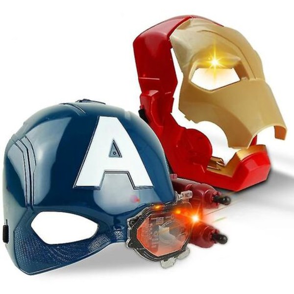 Marvel Avengers 4 Iron Man Captain America Mask Light Sound