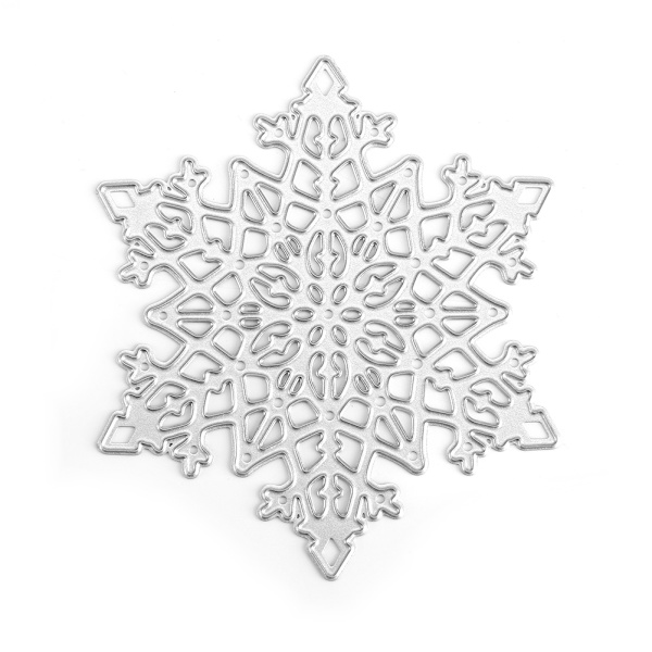 1 stk. Nytt Kulstofstål DIY Papirklipningskort Skæredør Embossing Håndværk Hexagonale Snefnug (018)
