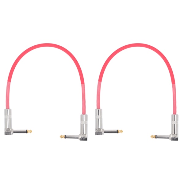 2 ST 30 cm Gitarr Jumper 1/4 Tum Kontakt Gitarr Effektpedal Kabel Ren Koppar Musikinstrumentkablar Röd