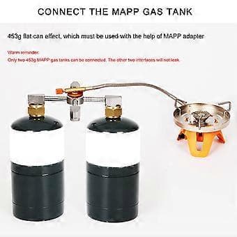 Bergsbestigning Gasadapter Mångsidiga Gastankar Adapter Utomhus Campingutrustning för Camping och Vandringsutrustning