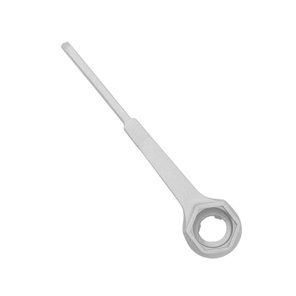 Trommeløkkel i aluminium, 27 cm lang, for åpning av lokk, for 10, 15, 20, 30, 55 gallon