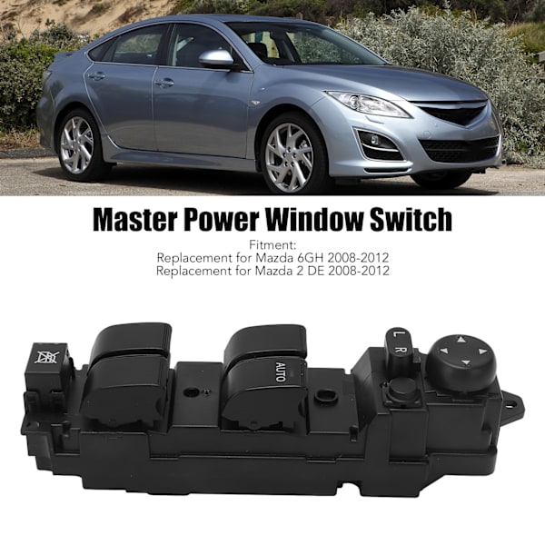 Vindue Master Control Switch DF89 66 350A Elektrisk Power Lift Switch Udskiftning til Mazda 6GH 2 DE