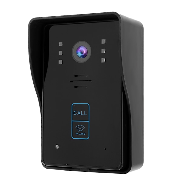 7 tommer Trådløs Videodørtelefon Adgangskontrolsystem med Kodekort Fjernbetjening 100-240VUK Stik