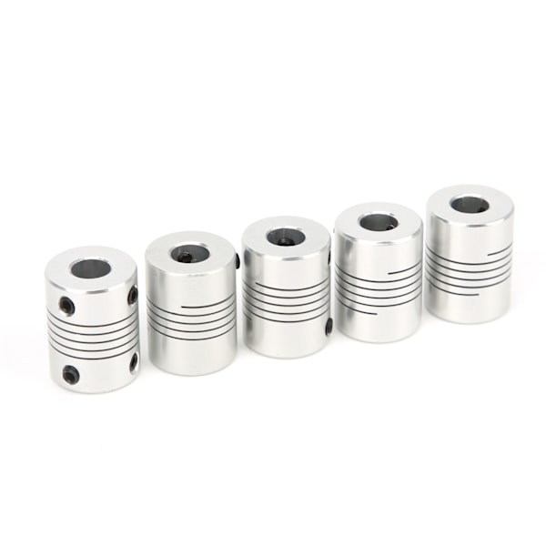 5 stk Fleksible Akselkoblinger til 3D-printer Trinmotor Aluminium Legering Kobling 5 x 8mm