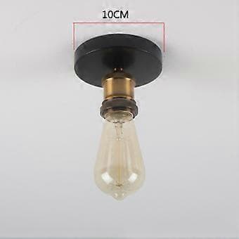 3x industriel loftlampe med E27 metal lampeholdere, Edison stil, antik messing
