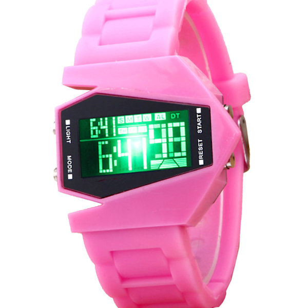 Digital Flyklokke Multifunksjonell Unisex Fargerik LED Flyklokke for Kvinner og Menn Rosa