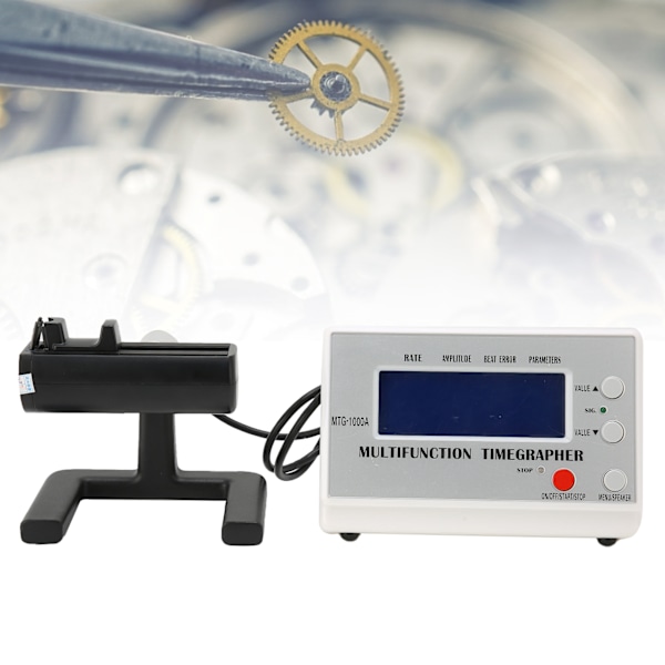 Profesjonell Timegrapher Multifunksjonell Presis Urverkdetektor med LCD-skjerm 100‑240VEU-plugg