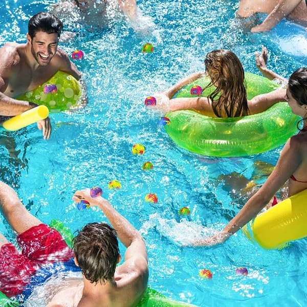 Bløde Skum Splash Bolde, Ideelle Strandartikler, Badelegetøj, Holdbart, Hurtigtørrende, 8 Stykker, Sommergaveidé til Børn, Egnet til Badekar, Svømning