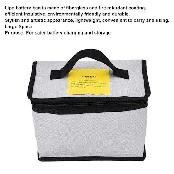 Brannsikker og eksplosjonssikker LiPo-batteripose for lading og oppbevaring