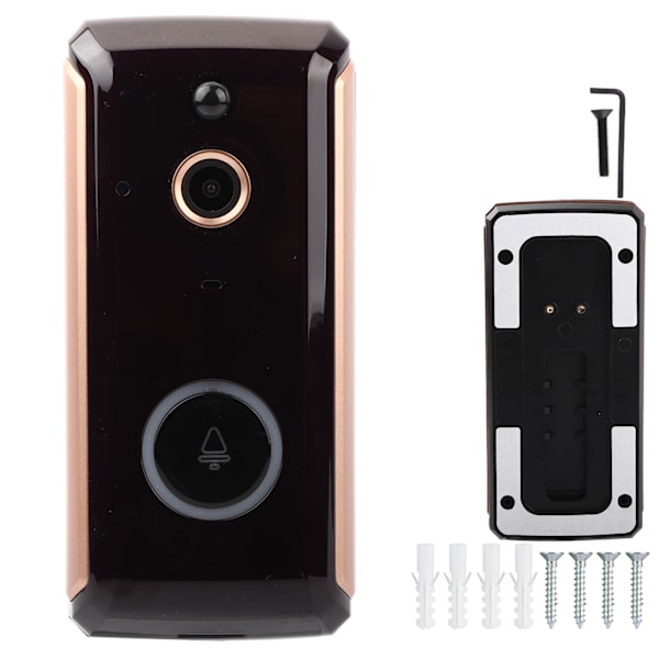 1080P HD Wifi Videodørklokke PIR Telefonstyring Intercom Smart Dørklokke (Ingen Dingdong)