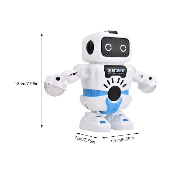 Elektronisk Smart Rymddansande Robot för Barn med Musik Blinkande LED-Ljus Gåleksaker Present